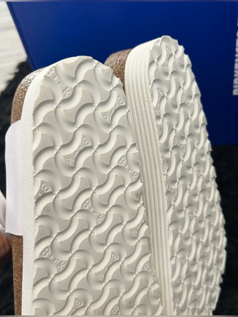 Birkenstock 💅 Papillio Gizeh Flex Vegan Leather White Platform Sandals 37 39 NEW - Picture 6 of 9
